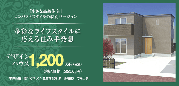超ローコスト住宅!!デザインハウス伊勢崎「デザインハウス1200」の外観