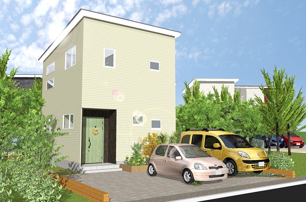 超ローコスト住宅!!プラスホーム「2LDK（21坪）プラン」の外観